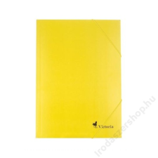 VICTORIA Gumis mappa, karton, A4, VICTORIA, sárga (IDPG02) irattartó