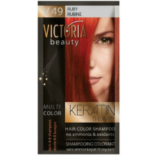 VICTORIA Keratin Therapy Hajszínező Sampon 40ml - Rubinvörös hajfesték, színező