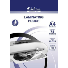 VICTORIA meleglamináló fólia, A4, 75 mikron, 100 db lamináló fólia