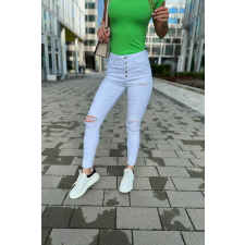 Victoria Moda Gombos farmernadrág - Fehér- XS női nadrág