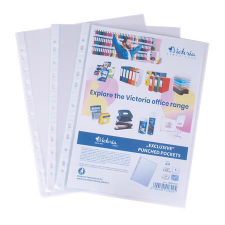 VICTORIA OFFICE Genotherm, lefűzhető, A4, 145 mikron, víztiszta, VICTORIA OFFICE lefűző