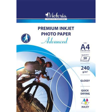 VICTORIA PAPER Fotópapír, tintasugaras, A4, 240 g, fényes, VICTORIA PAPER &quot;Advanced&quot; fotópapír