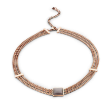 VICTORIA Rose gold színű barna köves nyaklánc nyaklánc