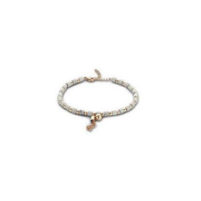 VICTORIA rose gold színű fehér gyöngyös karkötő karkötő
