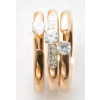  Victoria Rose gold színű fehér köves 3-as gyűrű szett