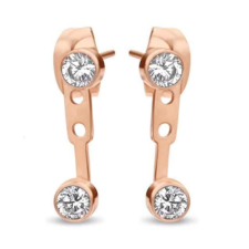 Victoria Rose gold színű fehér köves fülbevaló fülbevaló
