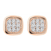  Victoria Rose gold színű fehér köves fülbevaló