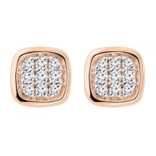  Victoria Rose gold színű fehér köves fülbevaló fülbevaló
