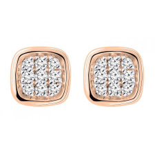 Victoria Rose gold színű fehér köves fülbevaló fülbevaló