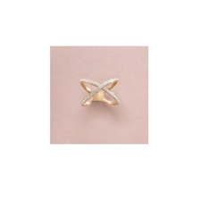 VICTORIA rose gold színű fehér köves gyűrű 54 gyűrű