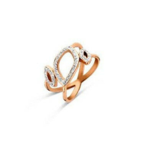 VICTORIA rose gold színű fehér köves gyűrű 62 gyűrű