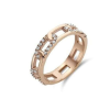 VICTORIA rose gold színű fehér köves gyűrű dots 54