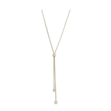 VICTORIA Rose gold színű fehér köves kocka nyaklánc nyaklánc