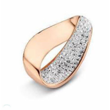 VICTORIA Rose gold színű fehér köves medál medál