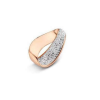 VICTORIA rose gold színű fehér köves medál