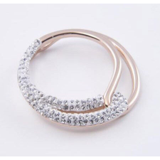 VICTORIA rose gold színű fehér köves medál shine medál