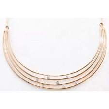 VICTORIA Rose gold színű fehér köves nyaklánc nyaklánc