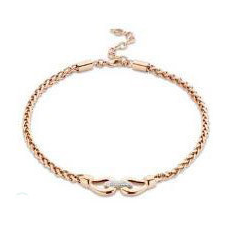 VICTORIA Rose gold színű fehér köves nyaklánc nyaklánc