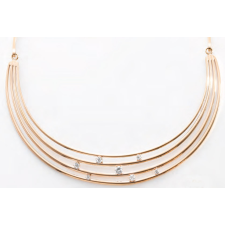  Victoria Rose gold színű fehér köves nyaklánc nyaklánc