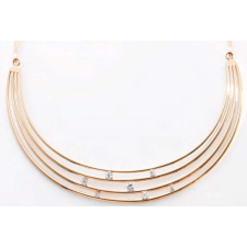 VICTORIA rose gold színű fehér köves nyaklánc stones nyaklánc