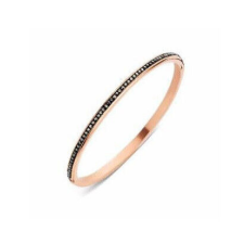 VICTORIA rose gold színű fekete köves karkötő karkötő