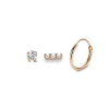 VICTORIA Rose gold színű fülbevaló 3 db-os