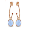  Victoria Rose gold színű kék köves fülbevaló