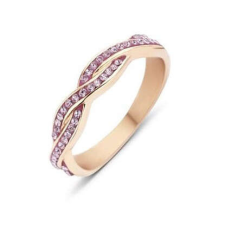 VICTORIA rose gold színű rózsaszín köves gyűrű shine gyűrű