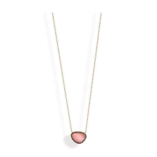 VICTORIA Rose gold színű rózsaszín nagy köves nyaklánc nyaklánc