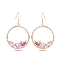 VICTORIA Rose gold színű színes köves fülbevaló fülbevaló