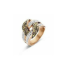 VICTORIA rose gold színű színes köves gyűrű silver-gold