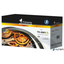VICTORIA TK590Y Lézertoner FS C2026, 2126 nyomtatókhoz, VICTORIA sárga, 5k nyomtatópatron & toner