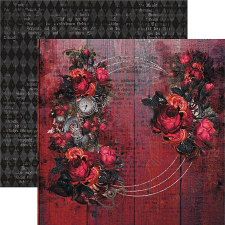  Victoriana - az idő forgása. Kétoldalas scrapbook papír, mérete: 12" dekorációs kellék