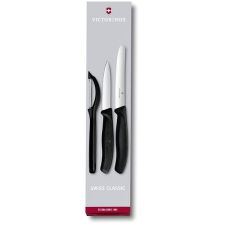 Victorinox Swiss Classic 2 db-os késkészlet kaparóval, műanyag, fekete kés és bárd