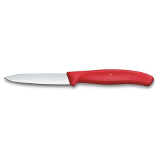 Victorinox Swiss Classic zöldségekhez, 8 cm, egyenes, hegyes, piros kés és bárd