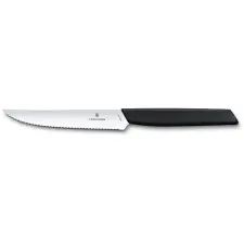 Victorinox Swiss Modern steakkés, 12 cm, fekete kés és bárd