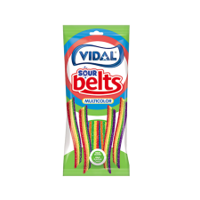 Vidal Vidal gumicukor sour rainbow belts 90 g reform élelmiszer
