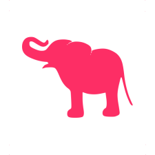  Vidám elefánt autó matrica pink #622 matrica
