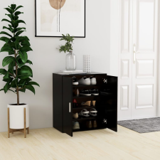 vidaX fekete szerelt fa cipősszekrény 60 x 35 x 70 cm bútor