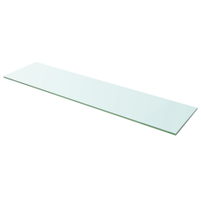 vidaXL 100x25 cm átlátszó panel üvegpolc fürdőszoba kiegészítő