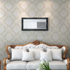 vidaXL 100x50 cm fekete barokk stílusú fali tükör (243682) bútor