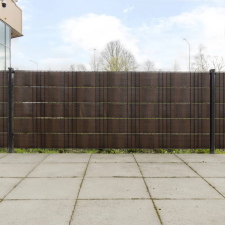 vidaXL 10 db barna és fekete polyrattan erkélyparaván 255 x 19 cm kerti bútor