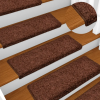 vidaXL 10 db barna lépcsőszőnyeg 65x21x4 cm