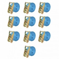 vidaXL 10 db kék racsnis spanifer, 2 tonna 6 m x 38 mm barkácsgép tartozék