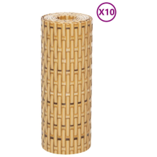 vidaXL 10 db világosbarna polyrattan erkélyparaván 255 x 19 cm kerti bútor