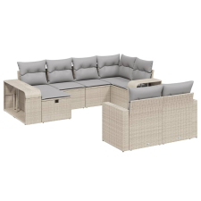 vidaXL 10 részes bézs polyrattan kerti ülőgarnitúra párnával (3266239) kerti bútor