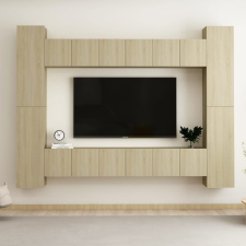 vidaXL 10 részes sonoma-tölgyszínű forgácslap TV-szekrényszett bútor