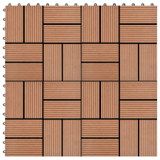 vidaXL 11 db (1 m2) barna WPC teraszburkoló lap 30 x 30 cm építőanyag