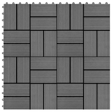 vidaXL 11 db (1 m2) szürke WPC teraszburkoló lap 30 x 30 cm építőanyag