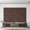 vidaXL 12 db barna műbőr fali panel 30 x 30 cm 1,08 m²